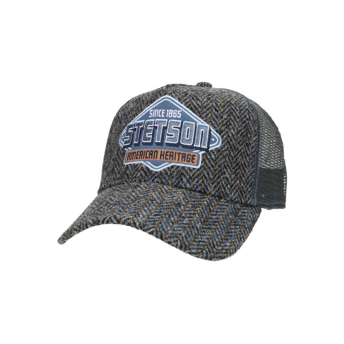 Trucker Cap Harris Tweed grau