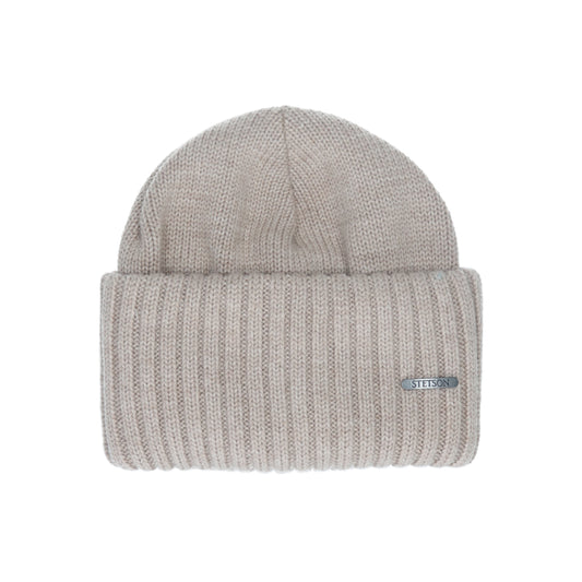 Beanie Merino light hazel grau