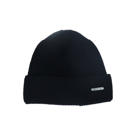 Beanie Merino Wool schwarz