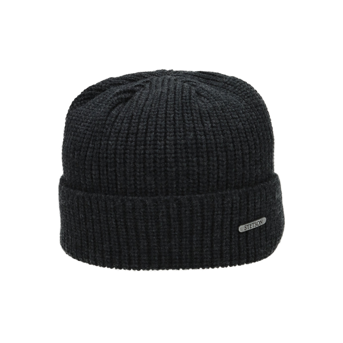 Beanie Merino Wool grauschwarz