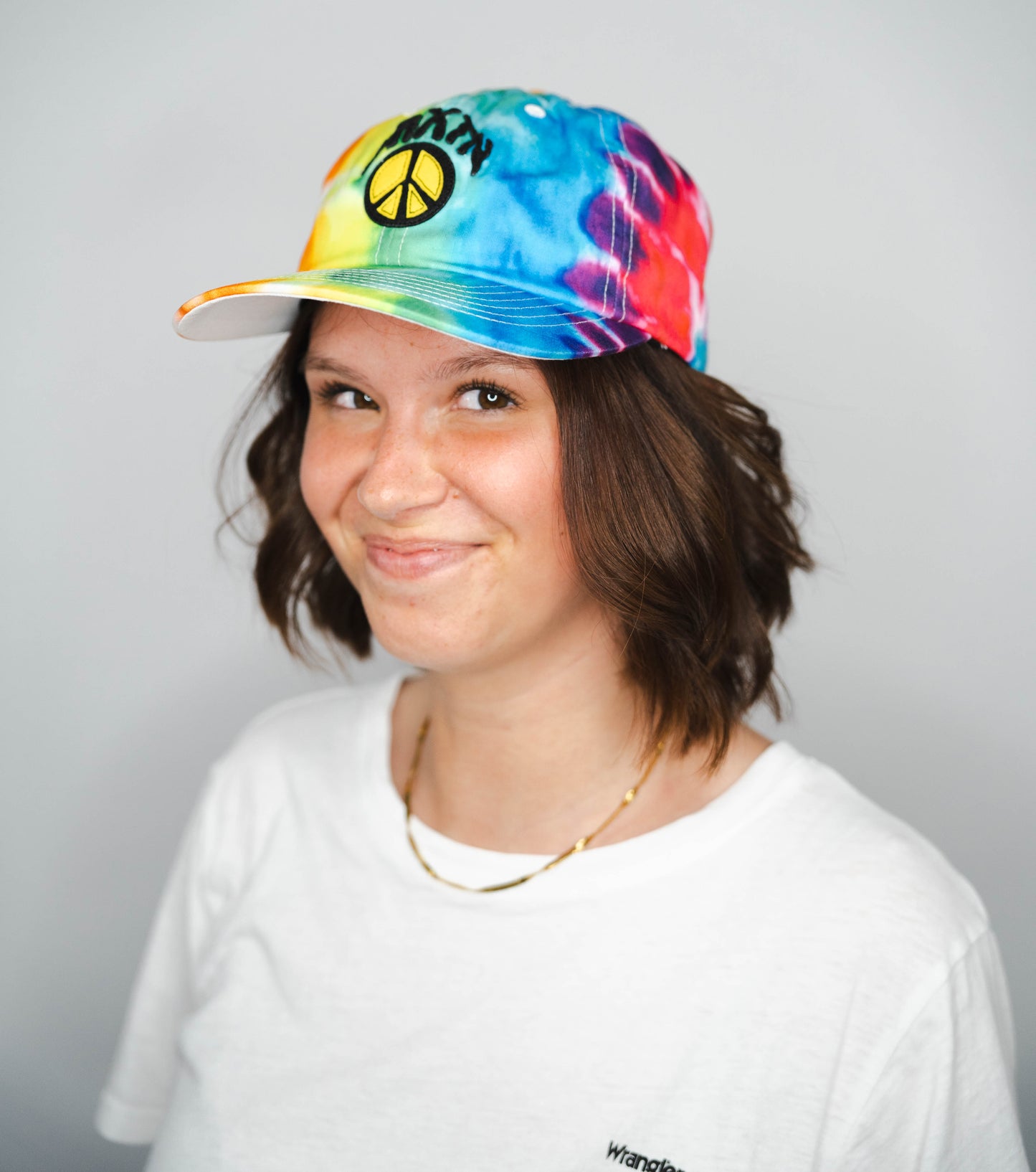 Peace Out MP Snapback acid tie dye