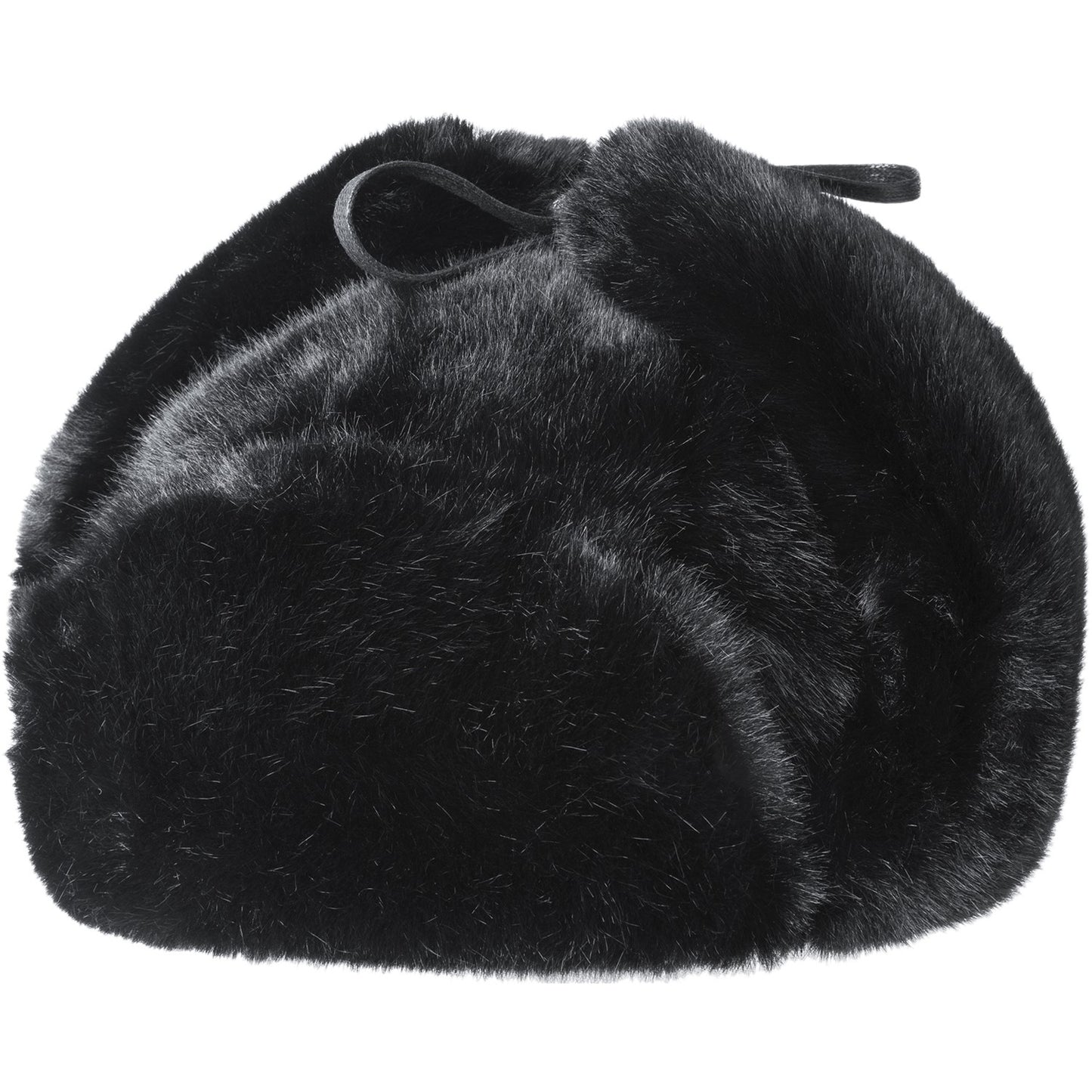 Black Faux Fur Trapper black