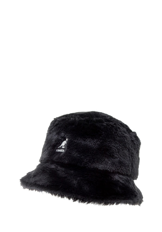 Faux Fur Bucket solid black