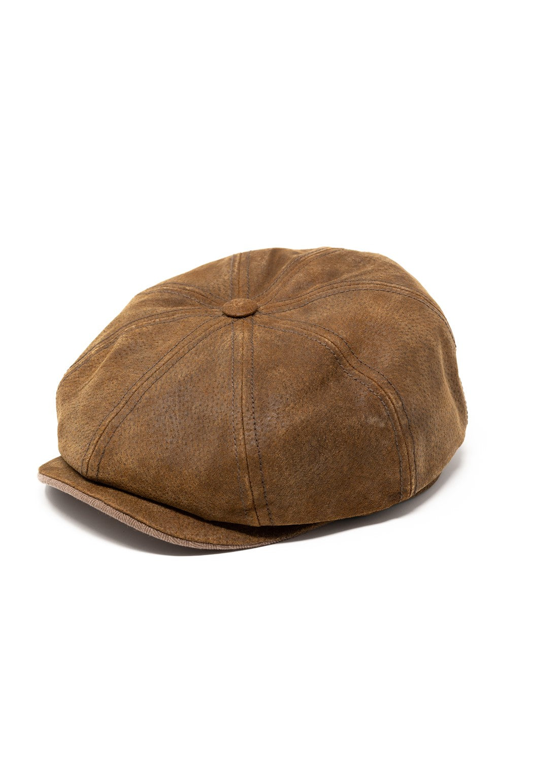 8-Panel Cap Pigskin braun