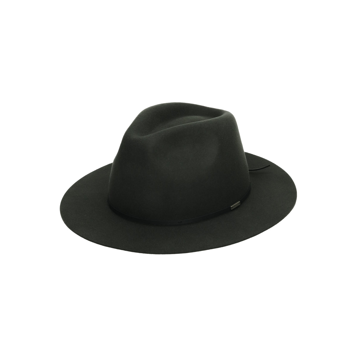 Wesley Packable Fedora washed black schwarz