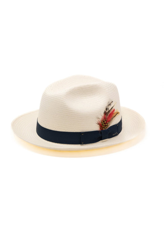 Hanson Shantung Litestraw nat/blue print