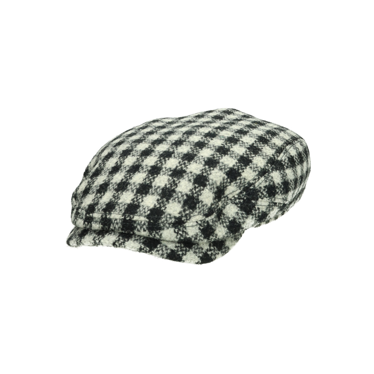 Driver Cap Harris Tweed schwarz weiß