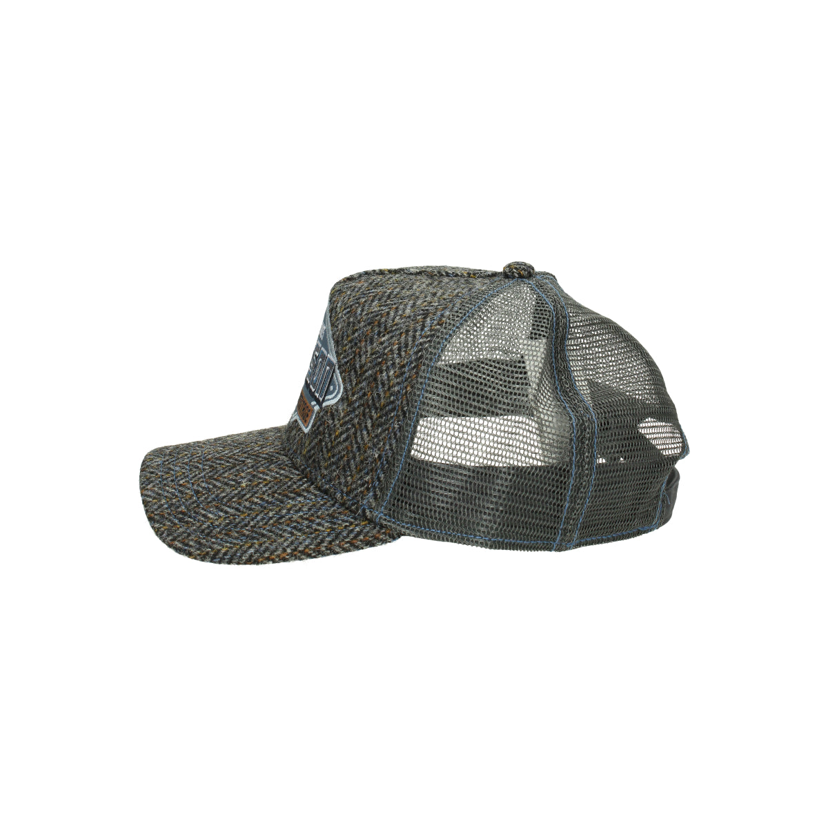 Trucker Cap Harris Tweed grau