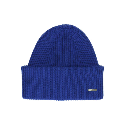 Beanie Merino blau