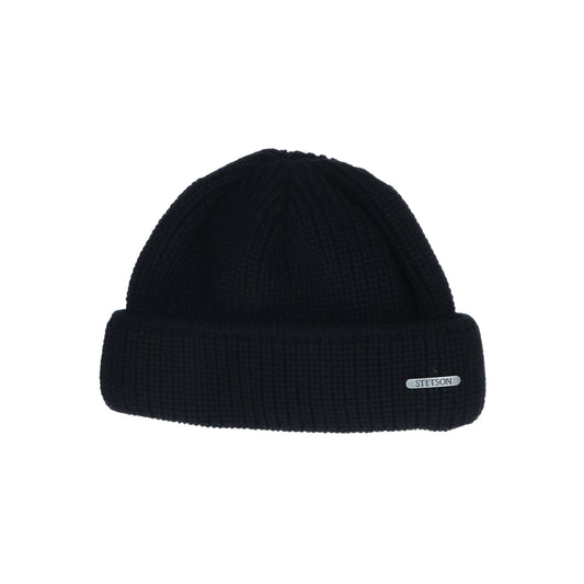 Beanie Merino Wool black anthracit