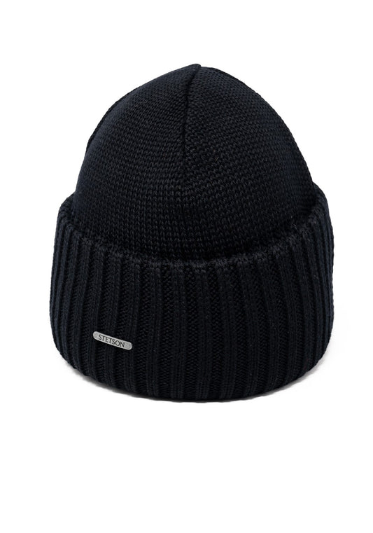 Beanie Merino Wool schwarz anthracit