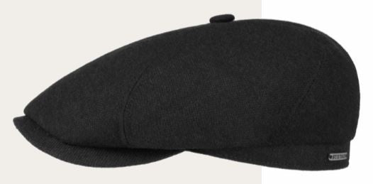 6-Panel Cap Virgin Wool/Cashmere schwarz