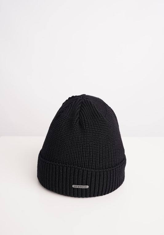 Beanie Merino Wool schwarz