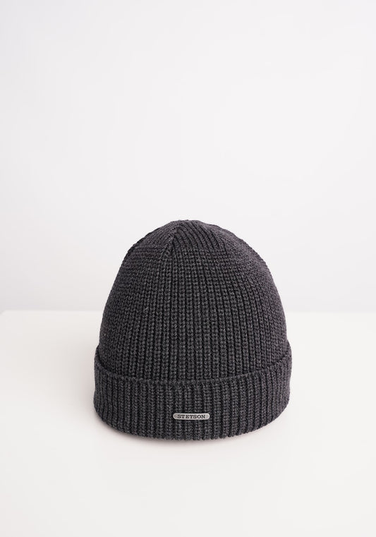 Beanie Merino Wool anthracite