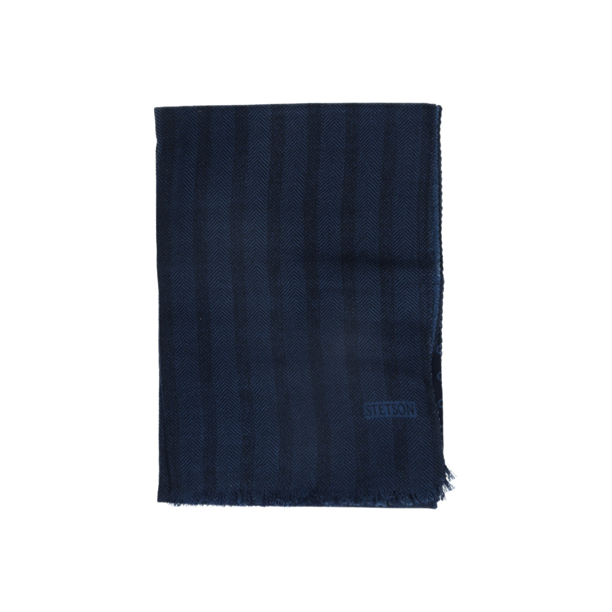 Scarf Herringbone Patch navy blau