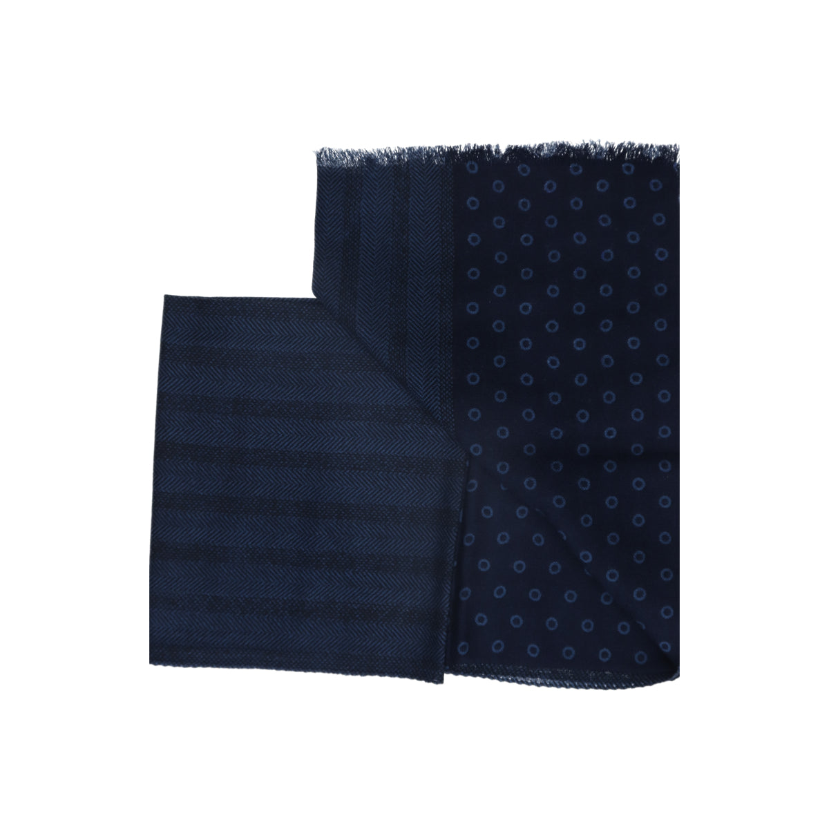 Scarf Herringbone Patch navy blau