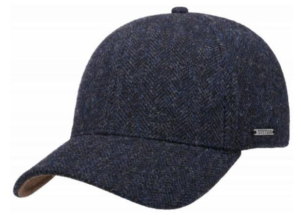 Baseball Cap Wool Herringbone fischgrat grau