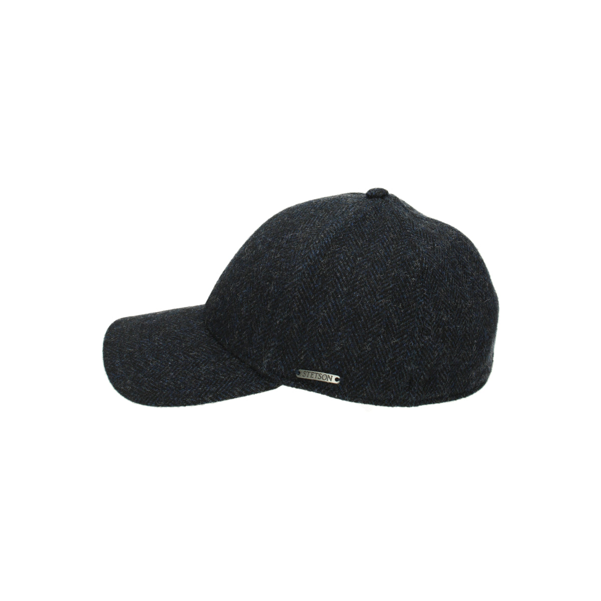 Baseball Cap Wool Herringbone fischgrat grau