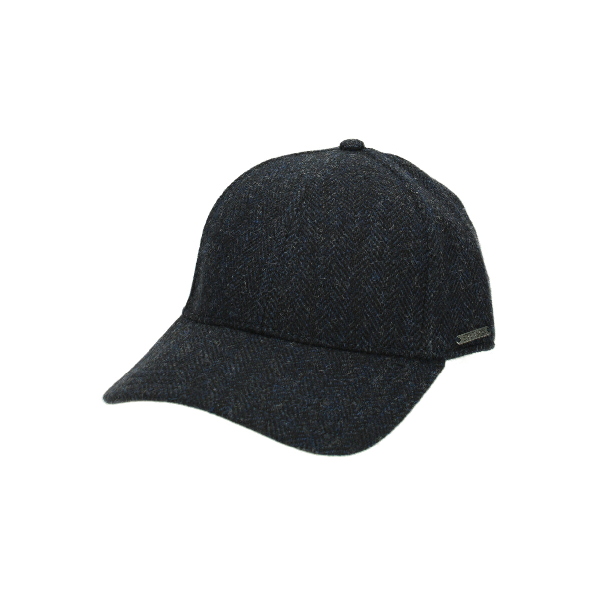 Baseball Cap Wool Herringbone fischgrat grau