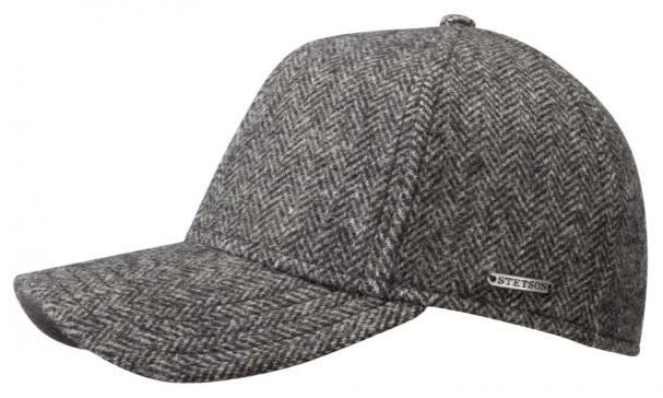 Baseball Cap Wool Herringbone fischgrat-grau