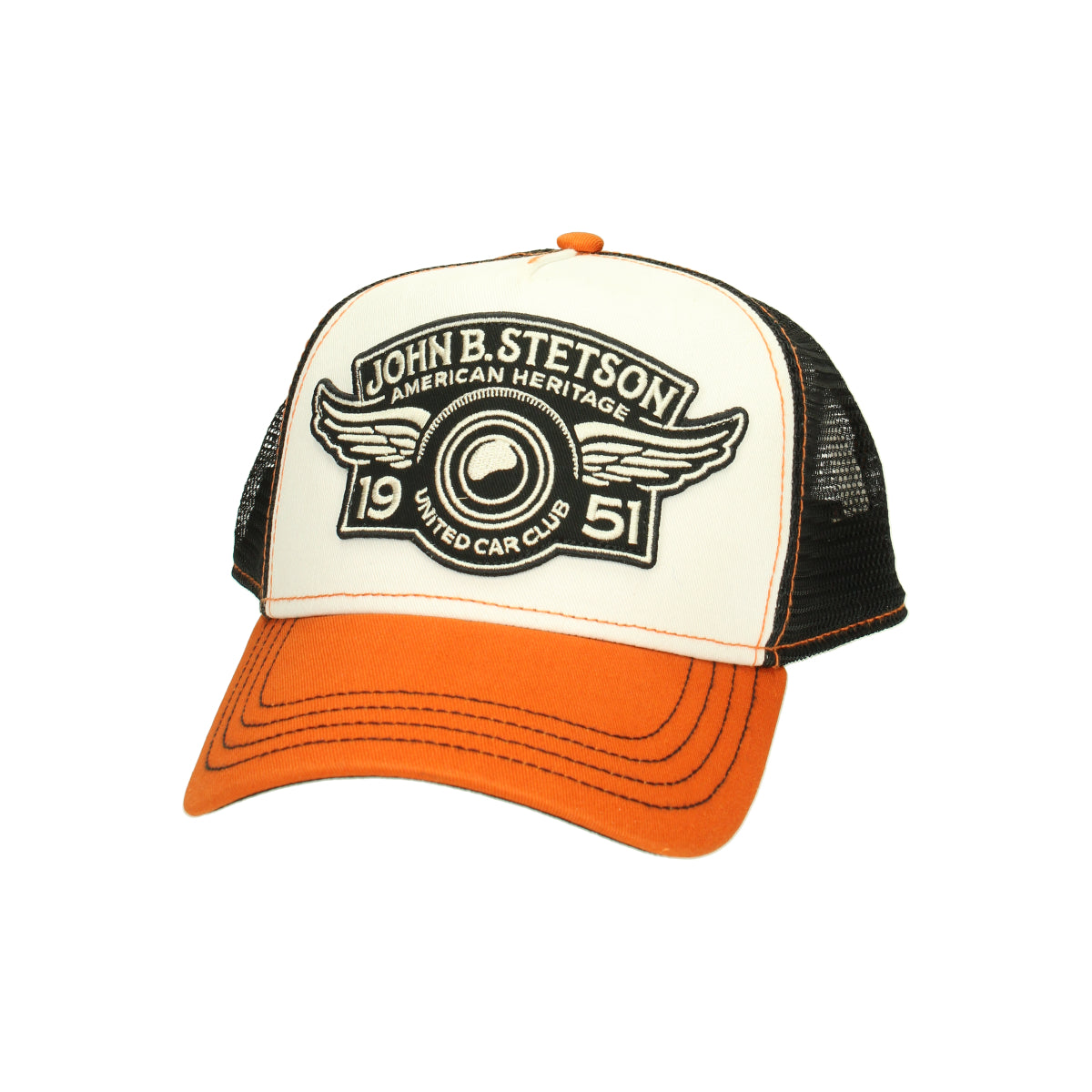 Trucker Cap Car Club weiß schwarz orange