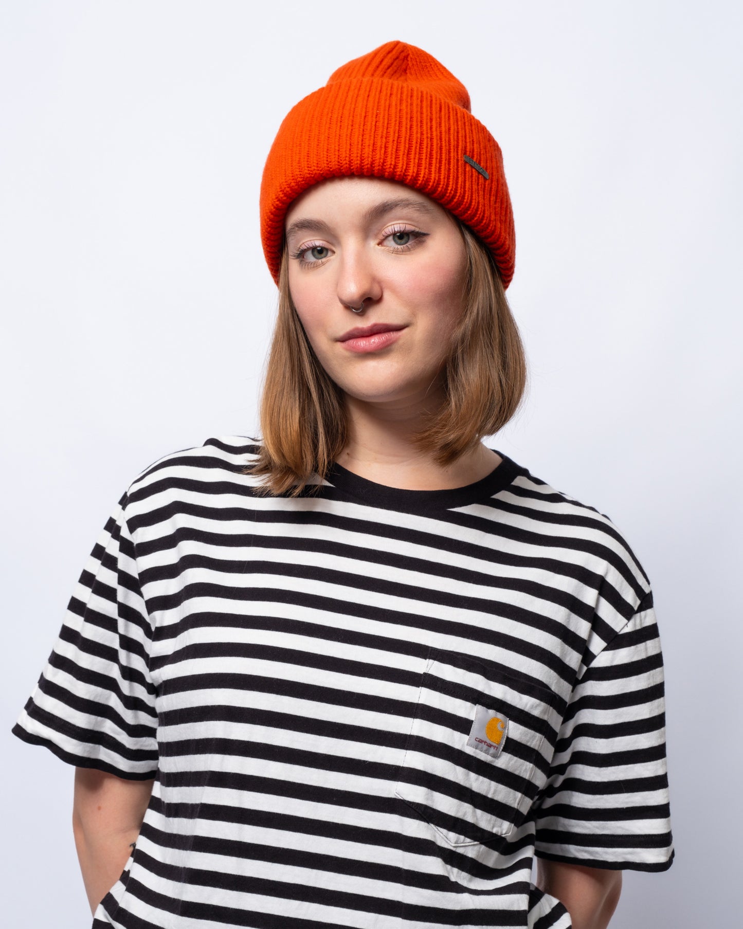 Beanie Merino orange