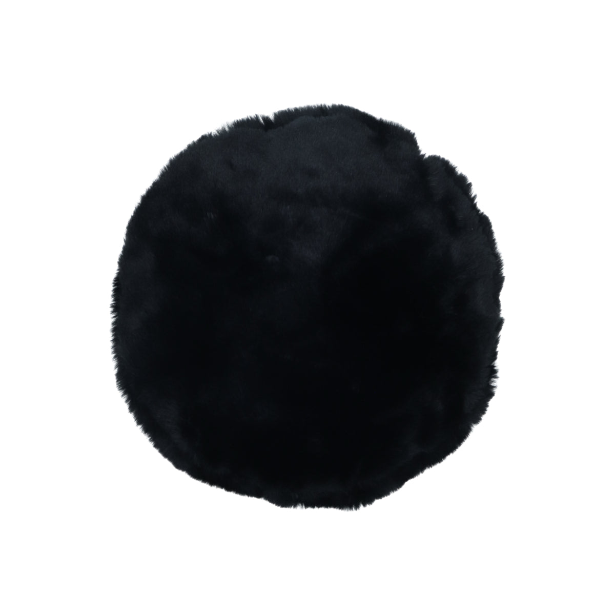 Faux Fur Beret solid black