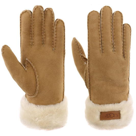 W Turn Cuff Glove chestnut
