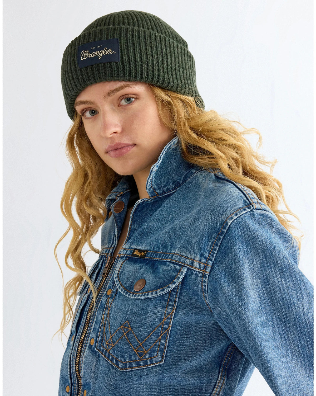 RIBBED WOOL BEANIE green