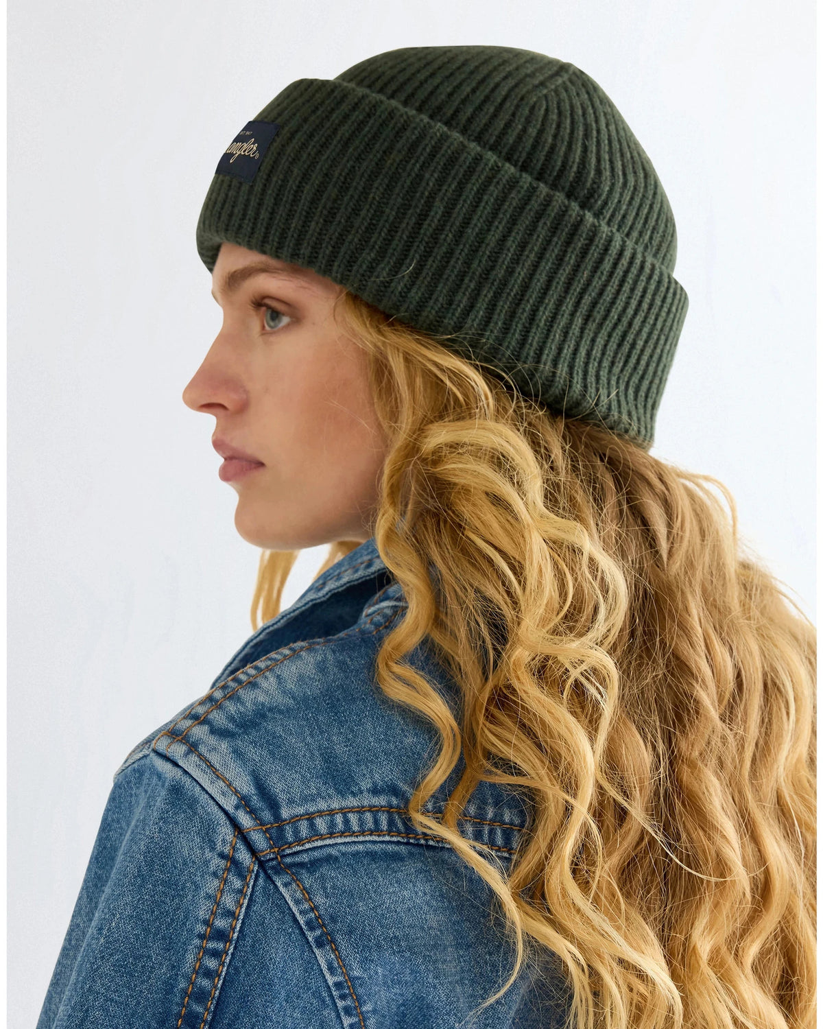 RIBBED WOOL BEANIE green