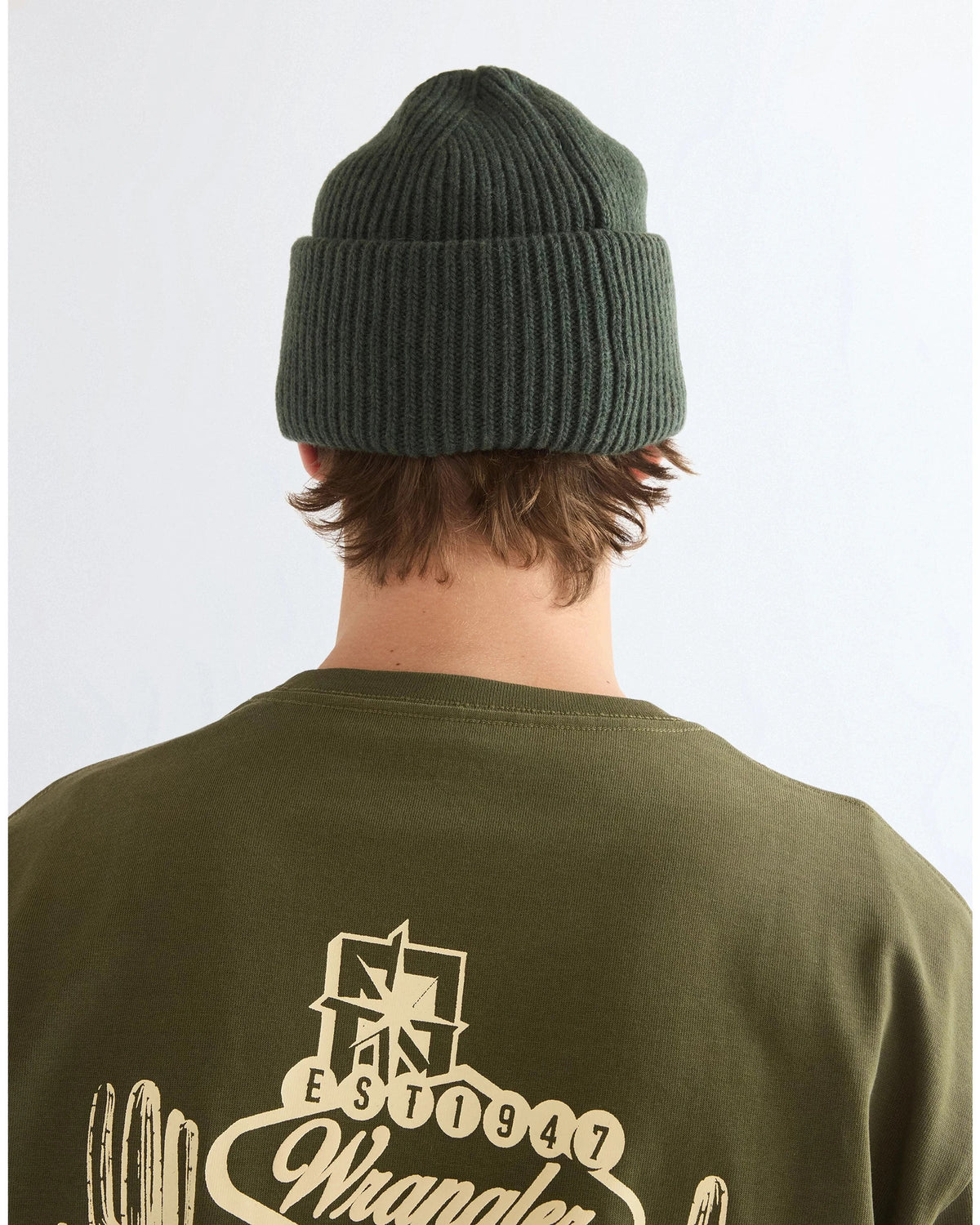 RIBBED WOOL BEANIE green