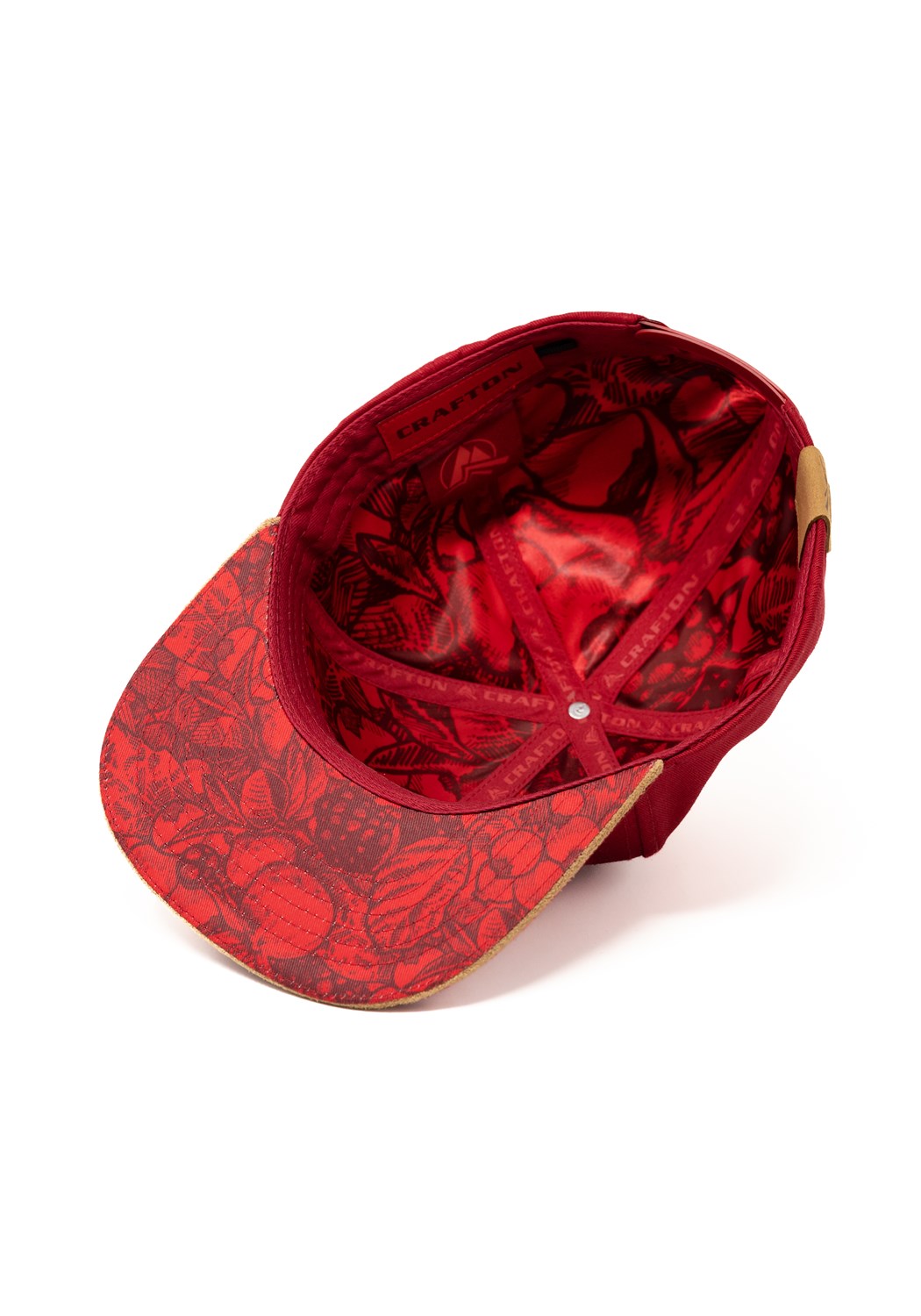 CRSCRIPT Snapback Cap burgundy