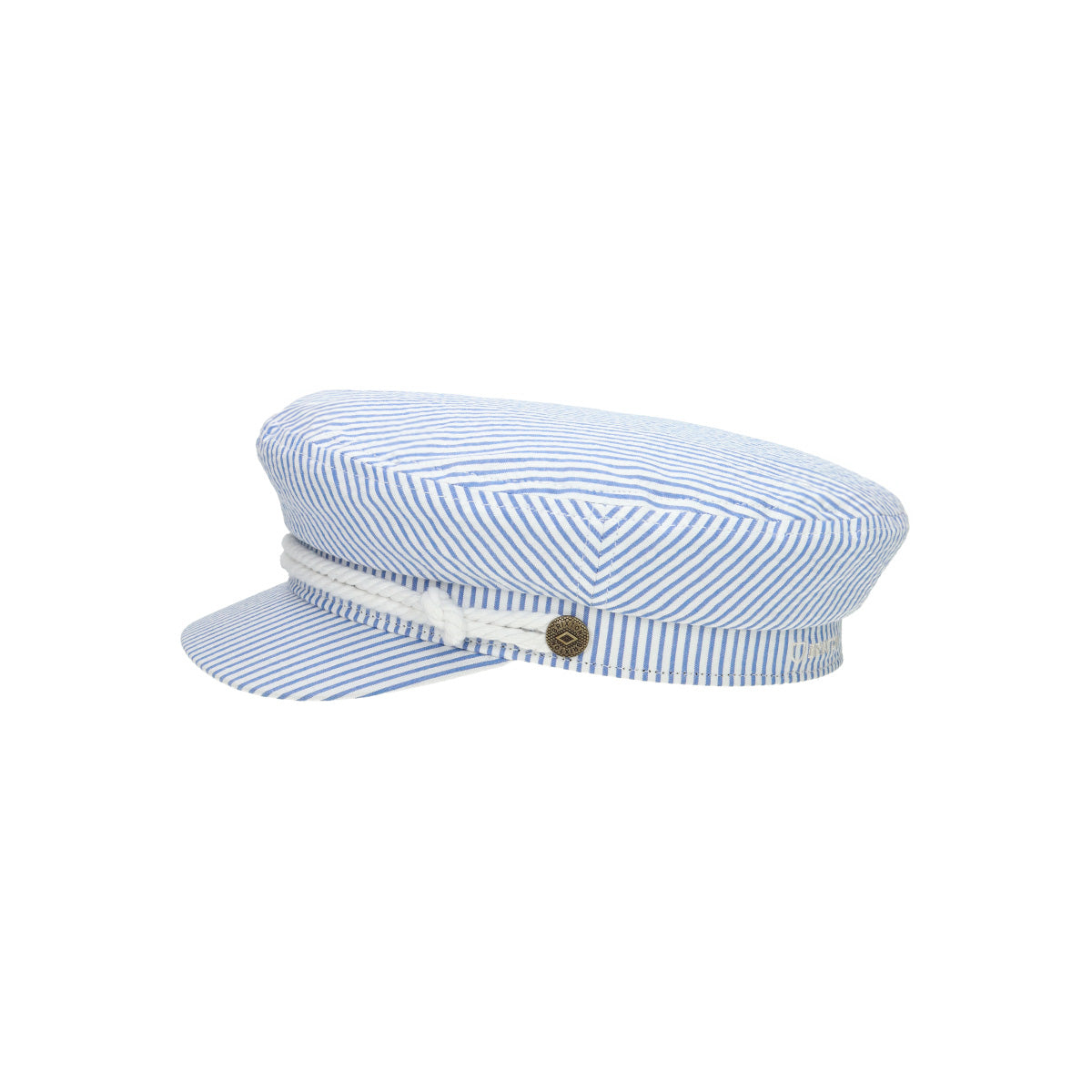 FIDDLER CAP off white blue seersucker