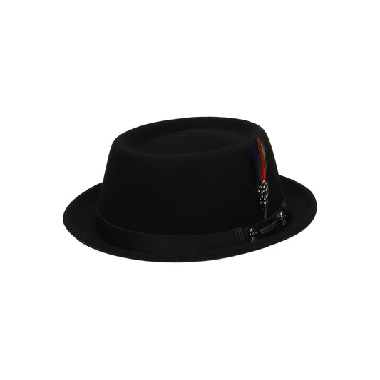 Pork Pie Woolfelt black red