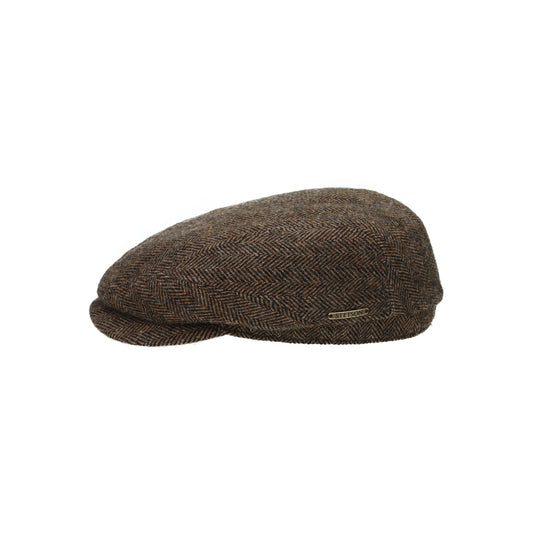 Driver Cap Wool Herringbone brown melange