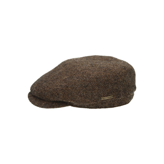 Driver Cap Wool Herringbone brown melange