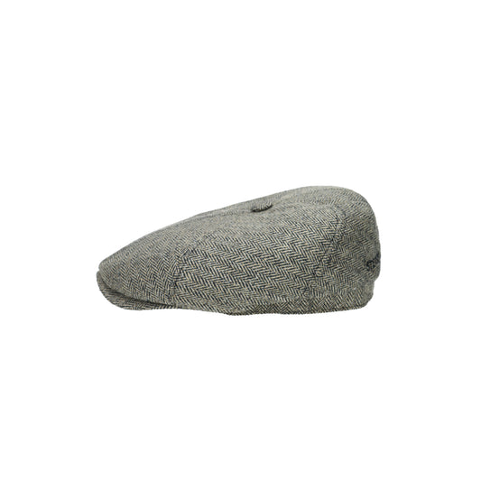 6-Panel Cap Silk herringbone black brown