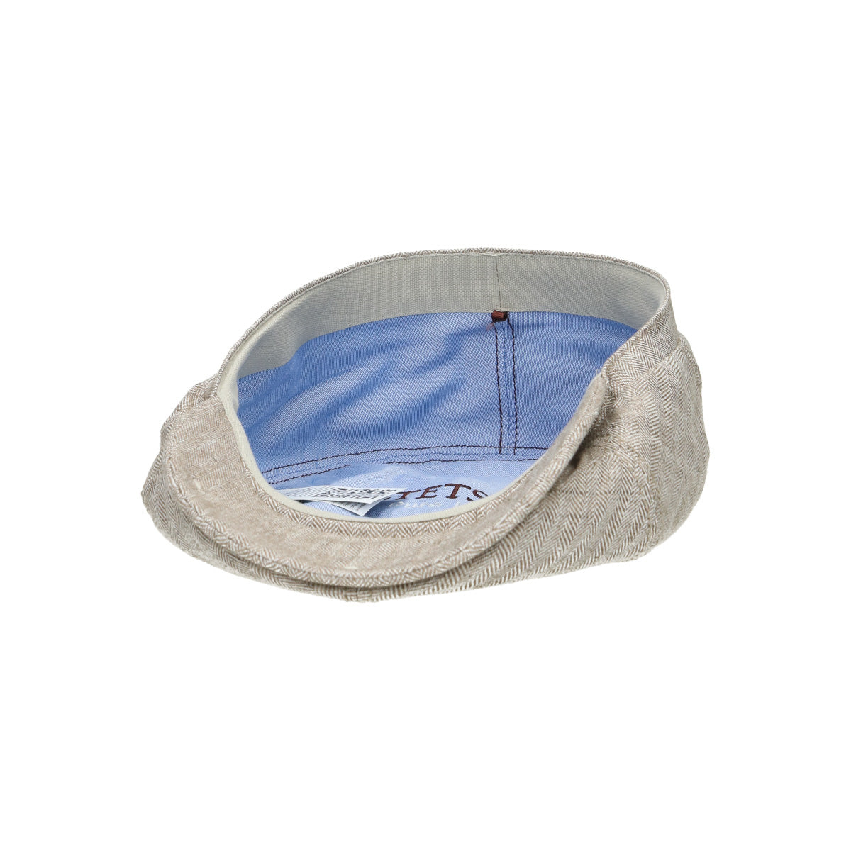 6-Panel Cap Linen herringbone beige