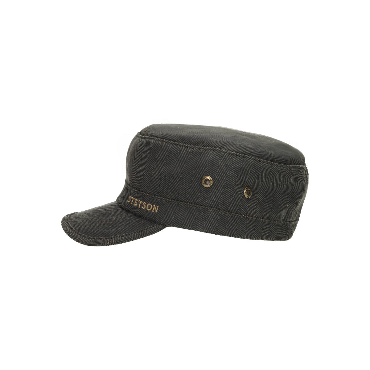 Army Cap Herringbone herringbone green black