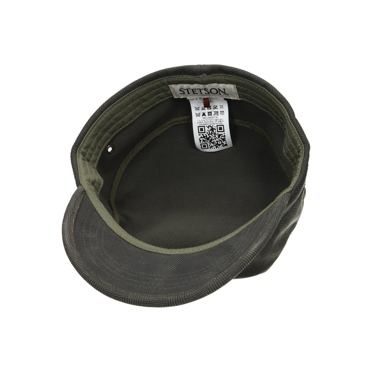 Army Cap Herringbone herringbone green black