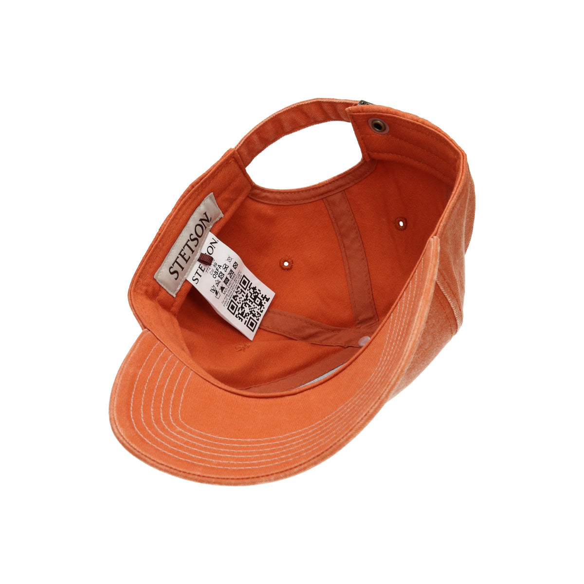 Baseball cap cotton orange dark