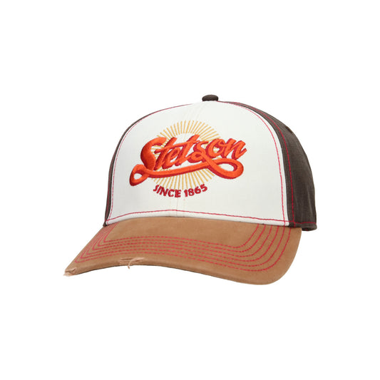 Baseball cap vintage distressed beige