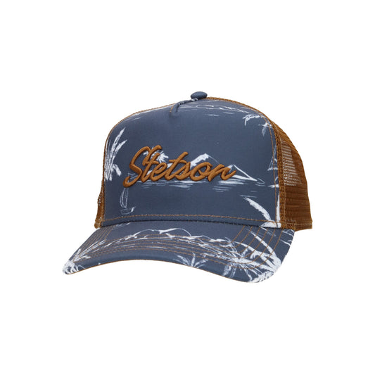 Trucker Cap Minimal Aloha Print blue