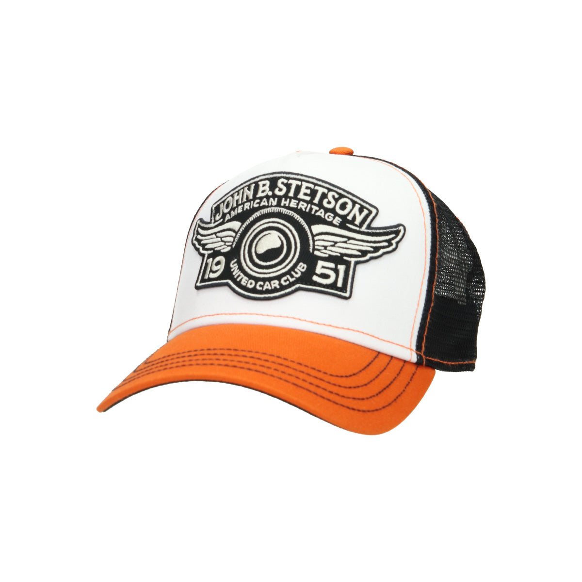 Trucker Cap Car Club white black orange