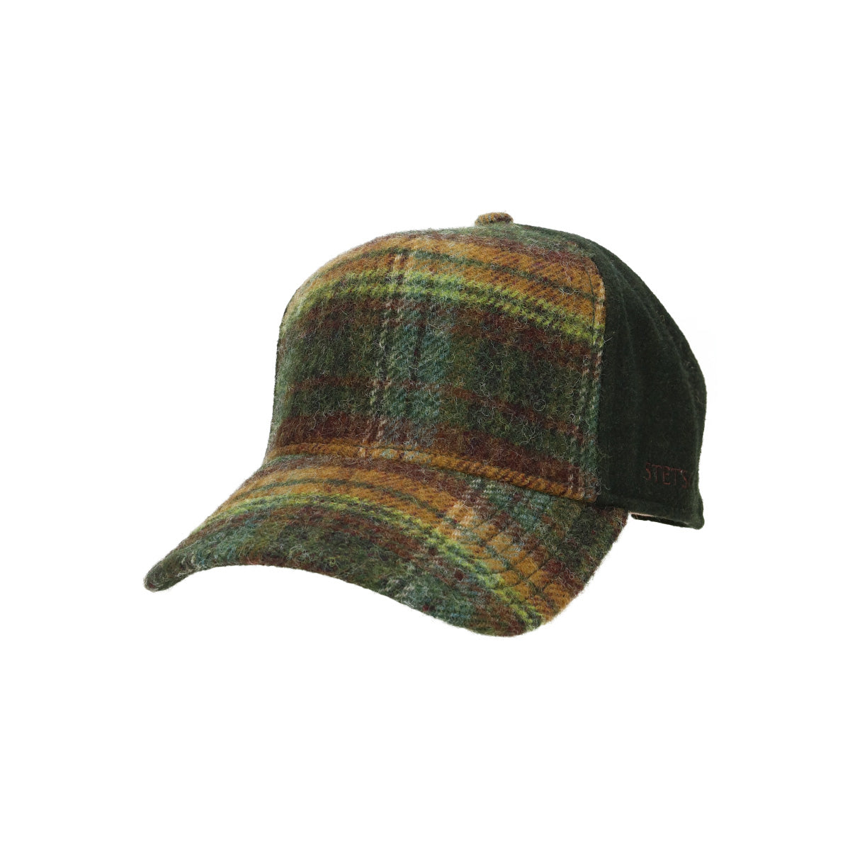 Trucker Cap Wool Check green dark orange