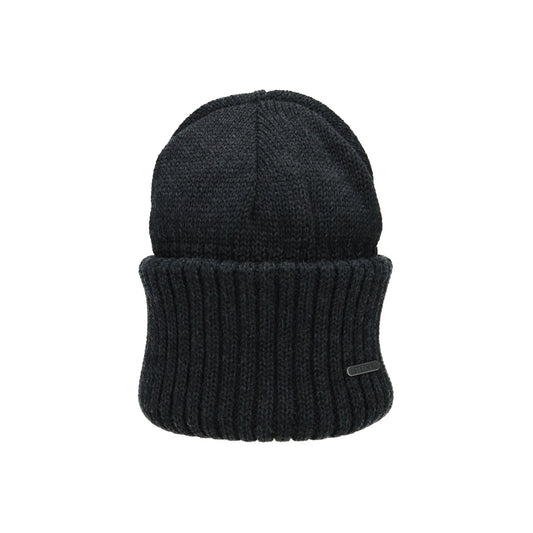Beanie Merino Wool black-grey