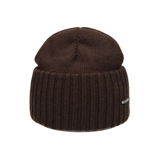 Beanie Merino dark brown