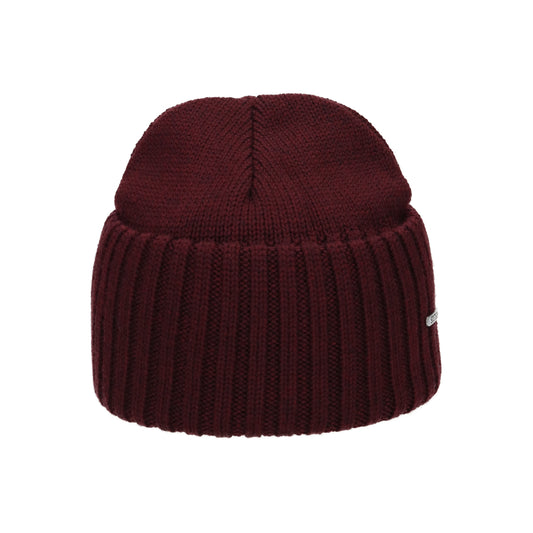 Beanie Merino Wool bordeaux dark red