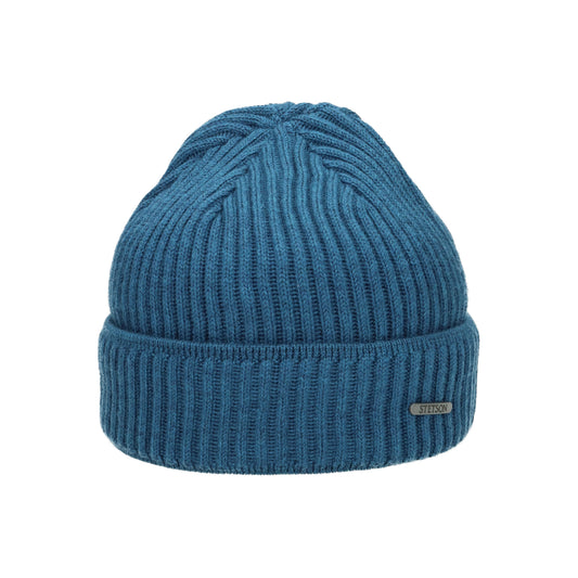 Beanie Merino blue