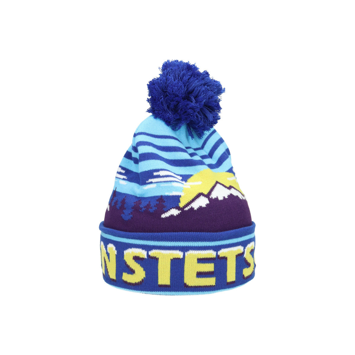 Beanie Pompom Stetson Freestyle blue